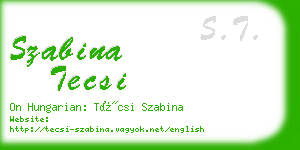 szabina tecsi business card